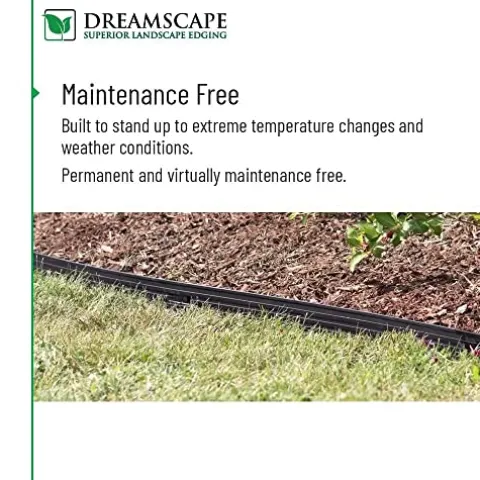 Dreamscape SlideEdge Aluminum Landscape Edging – 16 Strips, 117.5ft Total, Black