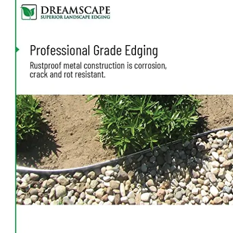 Dreamscape SlideEdge Aluminum Landscape Edging – 16 Strips, 117.5ft Total, Black