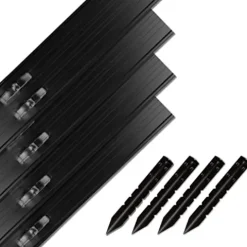 Dreamscape SlideEdge Aluminum Landscape Edging – 16 Strips, 117.5ft Total, Black