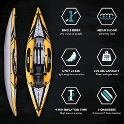 Driftsun Almanor 110 Inflatable Kayak Yellow – 1 Person