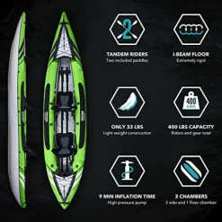 Driftsun Almanor 130 Inflatable Kayak Green 2 Person