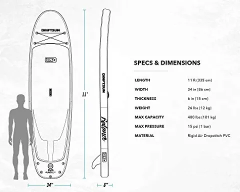 Driftsun Inflatable Stand Up Paddle Board Package Balance – Pink