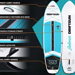 Driftsun Inflatable Stand Up Paddle Board – Extra Wide ISUP Package