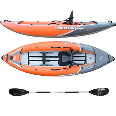 Driftsun Rover 120 Inflatable Kayak – White Classic