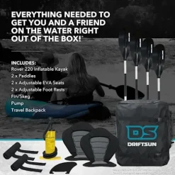 Driftsun Rover Inflatable Tandem Kayak White Water – Rover 220