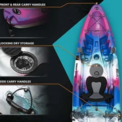 Driftsun Teton 120 Hard Shell Kayak Pink/Blue