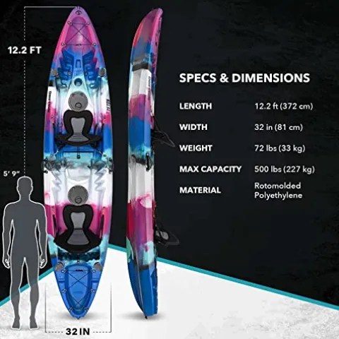 Driftsun Teton 120 Hard Shell Kayak Pink/Blue