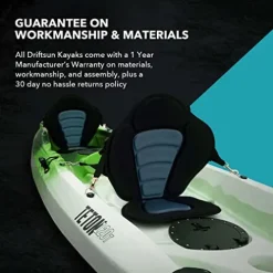 Driftsun Teton 120 Sit-On-Top Fishing Kayak 2-3 Person Green/Black