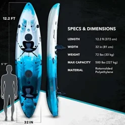 Driftsun Teton 120 Tandem Kayak Blue/White