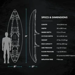 Driftsun Voyager Inflatable Kayak Blue