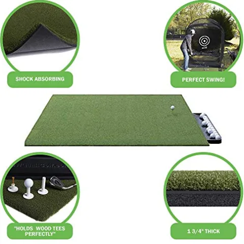 DURA-PRO Perfect Reaction Golf Mat – Premium Turf Indoor/Outdoor Mat for Hitting & Chipping