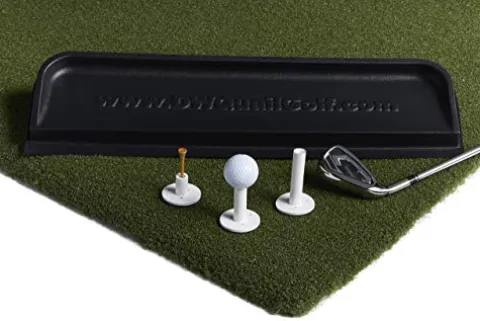 DURA-PRO Perfect Reaction Golf Mat 5×5 Feet Premium Turf Indoor/Outdoor – Golf Stance Mat with Accessories