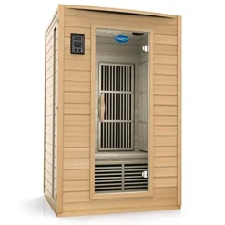 Durasage 2-Person Carbon Infrared Sauna – Canadian Hemlock Wooden Sauna – 1700 Watts – Premium Stereo Sound Wood