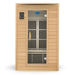 Durasage 2-Person Carbon Infrared Sauna – Canadian Hemlock Wooden Sauna – 1700 Watts – Premium Stereo Sound Wood