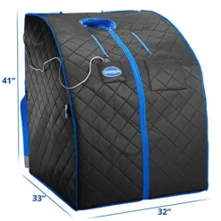 Durasage Portable Infrared Sauna Spa for Home Relaxation Black