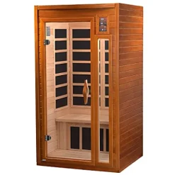 Dynamic Barcelona 1-2 Person Hemlock Wood Low EMF FAR Infrared Sauna Dark Honey Stain