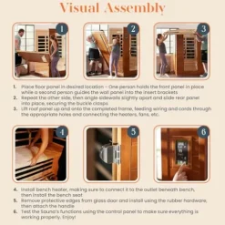 Dynamic Saunas Andora 2 Person Low EMF Infrared Therapy Sauna Dark Honey Stain