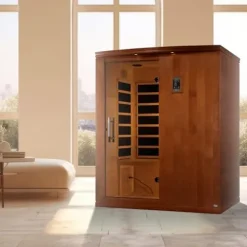 DYNAMIC SAUNAS Madrid Elite 3-Person Infrared Sauna with Bluetooth and LED Control Panel