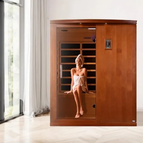 DYNAMIC SAUNAS Madrid Elite 3-Person Infrared Sauna with Bluetooth and LED Control Panel