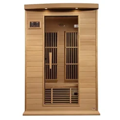 DYNAMIC SAUNAS Maxxus MX-K206-01 Elite 2-Person Near Zero EMF FAR Infrared Sauna Natural Wood Finish