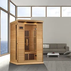 DYNAMIC SAUNAS Maxxus MX-K206-01 Elite 2-Person Near Zero EMF FAR Infrared Sauna Natural Wood Finish