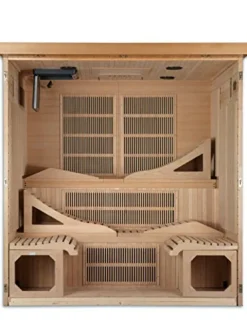 DYNAMIC SAUNAS Monaco 6-Person Near Zero EMF Far Infrared Sauna Canadian Hemlock