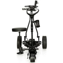 Eagle Caddy Lithium Battery Electric Golf Push Cart with Remote Control Black/Grey