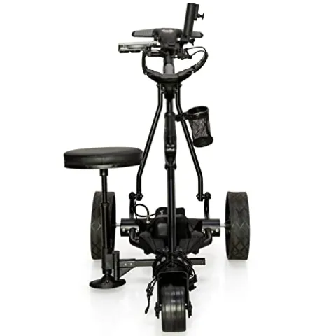 Eagle Caddy Lithium Battery Electric Golf Push Cart with Remote Control Black/Grey