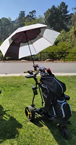 Eagle Caddy Lithium Battery Electric Golf Push Cart with Remote Control Black/Grey