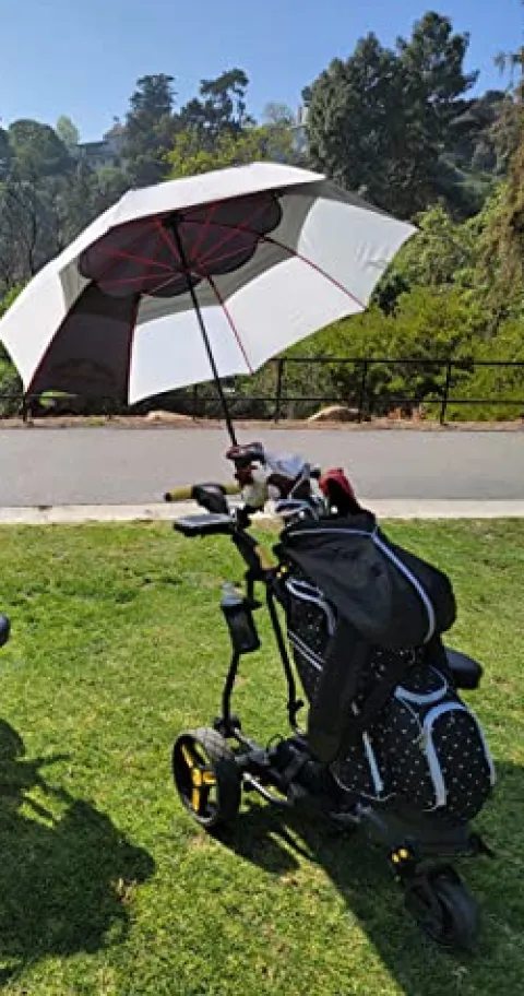 Eagle Caddy Lithium Battery Electric Golf Push Cart with Remote Control Black/Grey