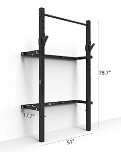 EAS1SOOPE Foldable Power Rack Wall Mounted Squat Rack