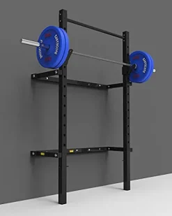 EAS1SOOPE Foldable Power Rack Wall Mounted Squat Rack