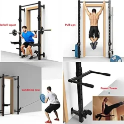 EAS1SOOPE Power Cage Wall Mounted Squat Rack Multifunction