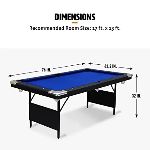 EastPoint Sports Easy Setup Folding Billiard Table Black
