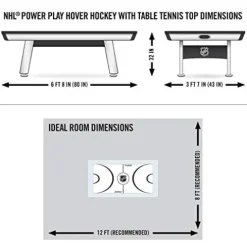 EastPoint Sports Hockey + TT Table White