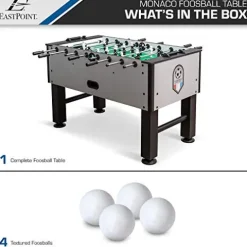 EastPoint Sports Monaco Official Competition Foosball Table with 4 Foosballs