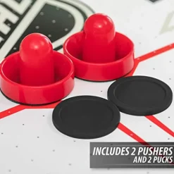 EastPoint Sports Triple-Deke Hover Hockey Table 80″ for Indoor Play, LED Scoring, Black