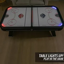 EastPoint Sports Triple-Deke Hover Hockey Table with LED Scoring and Sounds, Power Play Pro 84