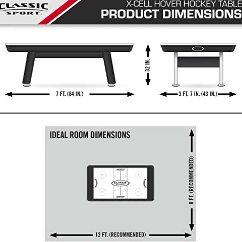 EastPoint Sports X-Cell 84″ Air Hockey Table for Adults