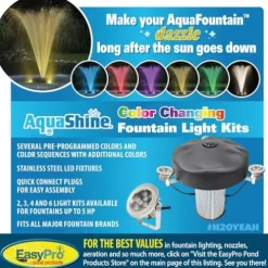 EasyPro Pond Products AquaFountain 1 HP with Timer, GFI & Nozzles Black