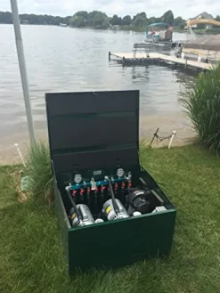 EasyPro Pond Products PA65D Sentinel Deluxe Pond Aeration System with Cabinet 1/2 HP Kit