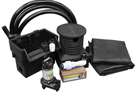 EasyPro Pond Products Pro-Series Just-A-Falls Pondless Waterfall Kit with 18″ Spillway and 45 Mil EPDM Liner Black