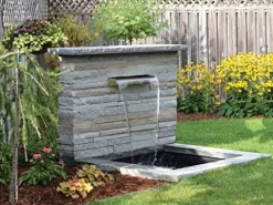 EasyPro Pond Products Vianti Falls Kit 23.5” Stainless Steel Spillway with Basin & EP1350 Pump No Light