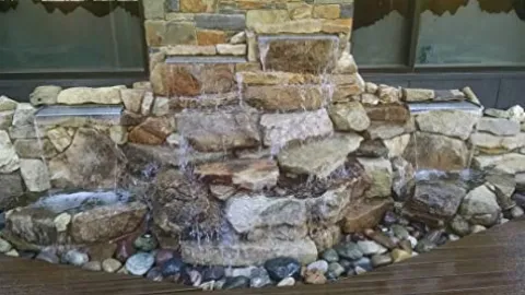 EasyPro Pond Products Vianti Falls Kit – Add a Waterfall to Any Block Wall – 11 ½” Stainless Spillway w/6” Extended Lip, Basin, EP850 Pump – No Light