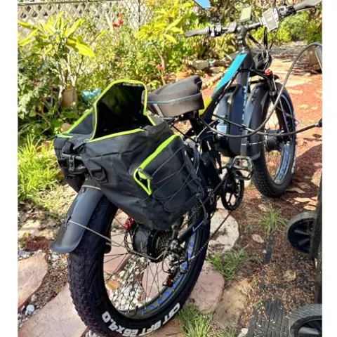 E·Bycco Dual 1000W Motors 2000W Electric Bike for Adults, 35MPH 48V 23Ah Battery Electric Bicycle, Full Suspension 26″*4.0 Fat Tire Hydraulic Disc Brake, Beach Off-Road Mountain E-Bike for Men EB7Pro Blue/2000W/Dual Motor