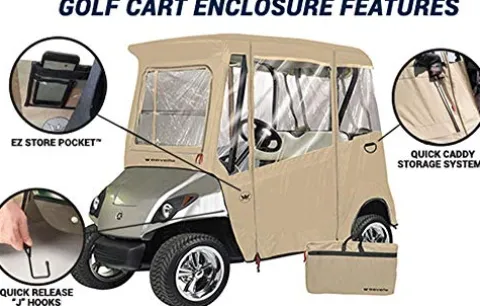 Eevelle Greenline 2 Passenger Yamaha Drive Golf Cart Enclosure Navy