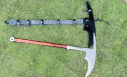 EGKH Custom Axe with Long Handle and Carbon Steel Blade Silver