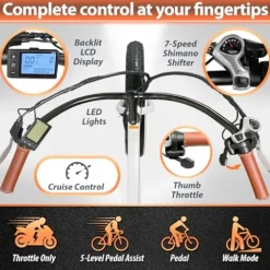 Elevate E-Bikes Cabo Beach Cruiser Electric Bike White