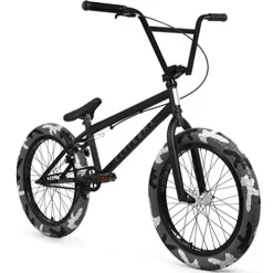ELITE BICYCLES Elite BMX Bicycle 20” & 18” Destro Model Freestyle Bike – 3 Piece Crank Black