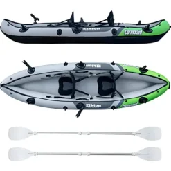 Elkton Outdoors Inflatable Fishing Kayak Green